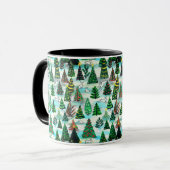 Kerstbomen en sneeuwhazen mok (Voorkant links)