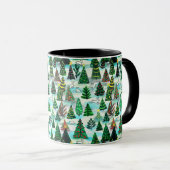 Kerstbomen en sneeuwhazen mok (Voorkant rechts)