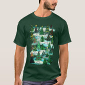 kerstbomen en sneeuwhazen t-shirt (Voorkant)