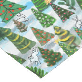 Kerstbomen en sneeuwkranen met korte tafelblad korte tafelloper (Hoek)