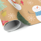 Kerstbomen en Sneeuwmannen Cadeaupapier (Rol Hoek)