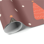 Kerstbomen en sneeuwpatroon cadeaupapier (Rol Hoek)