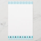 kerstbomen en sneeuwvlokken briefpapier (Voorkant)