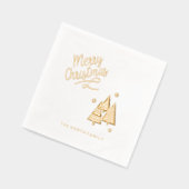 Kerstbomen en sneeuwvlokken ID863 Folie Servetten (Links)