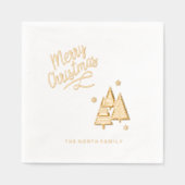 Kerstbomen en sneeuwvlokken ID863 Folie Servetten (Voorkant)