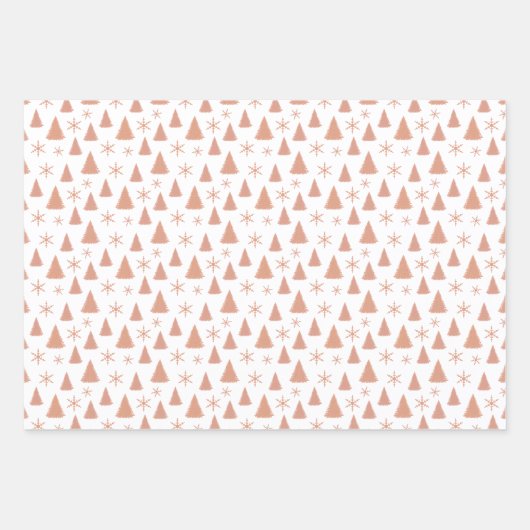 kerstbomen en sneeuwvlokken inpakpapier vel (Voorkant 2)