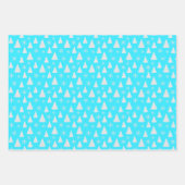 kerstbomen en sneeuwvlokken inpakpapier vel (Voorkant)