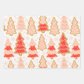  kerstbomen en sneeuwvlokken kerst inpakpapier vel (Voorkant 2)