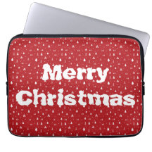 Kerstbomen en Sneeuwvlokken Laptop Hoes