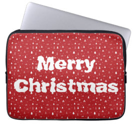 Kerstbomen en Sneeuwvlokken Laptop Hoes