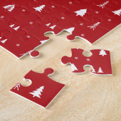 Kerstbomen en Sneeuwvlokken Legpuzzel (Zijkant)
