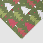 Kerstbomen en sneeuwvlokken met groene rug tissuepapier (Detail)