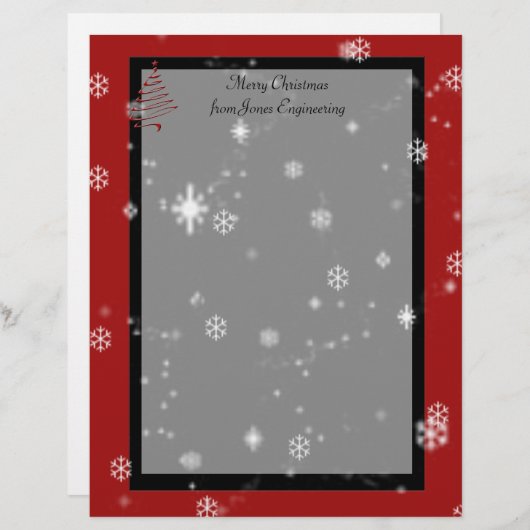 Kerstbomen en sneeuwvlokken op rood en zwart (Voorkant / Achterkant)