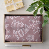 Kerstbomen en sneeuwvlokken Paarse kerst Tissuepapier (Geschenk)