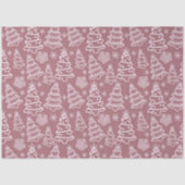 Kerstbomen en sneeuwvlokken Paarse kerst Tissuepapier (Voorkant)