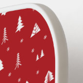 Kerstbomen en Sneeuwvlokken Pickleball Paddle (Links Detail)