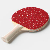 Kerstbomen en Sneeuwvlokken Ping Pong Batje (Voorkant Gekanteld)