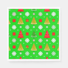Kerstbomen en Sneeuwvlokken Servet
