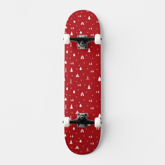 Kerstbomen en Sneeuwvlokken Skateboard (Voorkant)