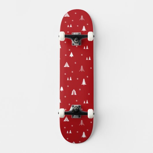 Kerstbomen en Sneeuwvlokken Skateboard (Voorkant)
