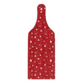 kerstbomen en sneeuwvlokken snijvlak snijplank (Voorkant)