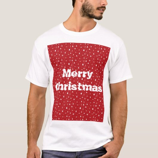 Kerstbomen en Sneeuwvlokken T-Shirt (Voorkant)