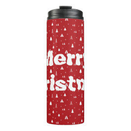Kerstbomen en Sneeuwvlokken Thermische Tumbler Thermosbeker