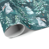 kerstbomen en snoewmanpapier cadeaupapier (Rol Hoek)