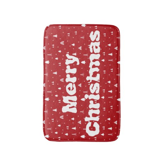 kerstbomen en snowflakes Bath Mat (Voorkant Verticaal)