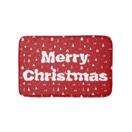 kerstbomen en snowflakes Bath Mat