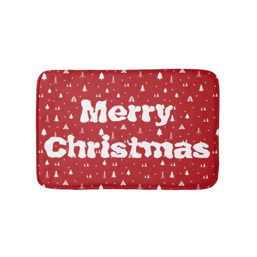 kerstbomen en snowflakes Bath Mat (Voorkant)
