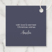 Kerstbomen en Snowflakes Blue ID863 Bedankjes Labels (Achterkant)