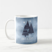 Kerstbomen en Snowflakes Blue ID863 Koffiemok (Links)