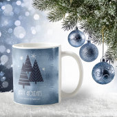 Kerstbomen en Snowflakes Blue ID863 Koffiemok