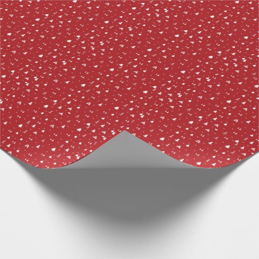 kerstbomen en snowflakes cadeaupapier (Hoek)