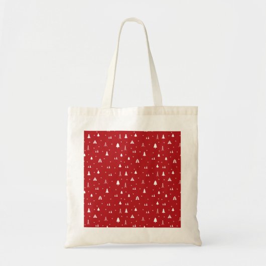 kerstbomen en Snowflakes Canvas tas (Voorkant)