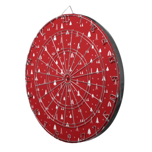 Kerstbomen en Snowflakes Dart Board Dartbord (Voorkant Rechts)