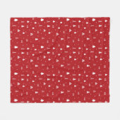 kerstbomen en Snowflakes Fleece Blanket Deken (Voorkant (Horizontaal))