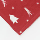 kerstbomen en Snowflakes Fleece Blanket Deken (Hoek)