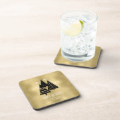 kerstbomen en Snowflakes Gold ID863 Bier Onderzetter (Rechterzijde)