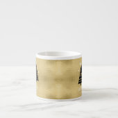 kerstbomen en Snowflakes Gold ID863 Espresso Kop (Voorkant)