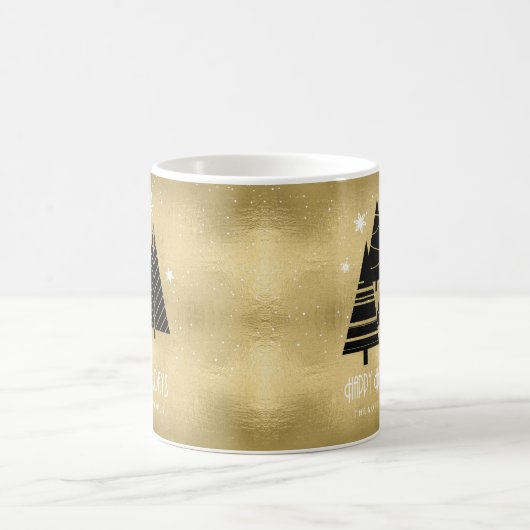 kerstbomen en Snowflakes Gold ID863 Koffiemok (Center)