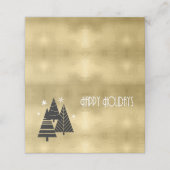 kerstbomen en Snowflakes Gold ID863 Plaatskaartje (Buitenkant ongevouwen)