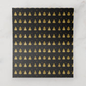 kerstbomen en Snowflakes Gold ID863 Plaatskaartje (Binnenkant ongevouwen)