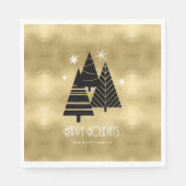 kerstbomen en Snowflakes Gold ID863 Servet (Voorkant)