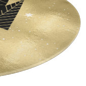 kerstbomen en Snowflakes Gold ID863 Snijplank (Hoek)