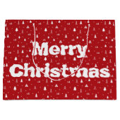 kerstbomen en Snowflakes Groot Cadeauzakje (Voorkant)