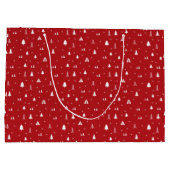 kerstbomen en Snowflakes Groot Cadeauzakje (Achterkant)