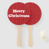 kerstbomen en Snowflakes Hand Fan Handwaaier (Voorkant en achterkant)