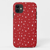 Kerstbomen en Snowflakes iPhone 11 Hoesje (Achterkant)